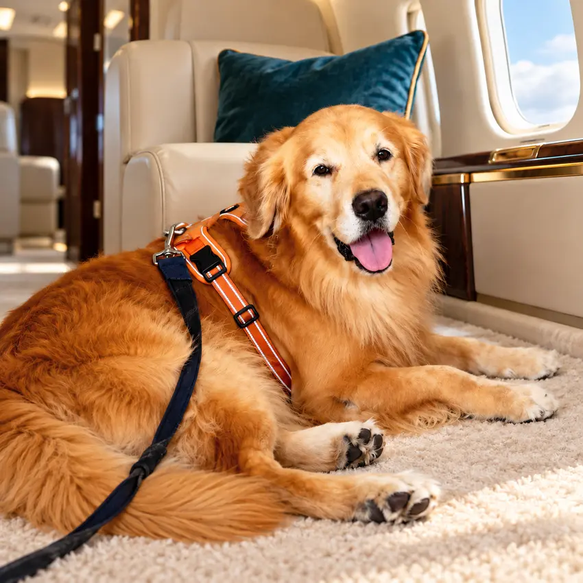 Buddy, the mature Golden Retriever who inspired Buddy Air